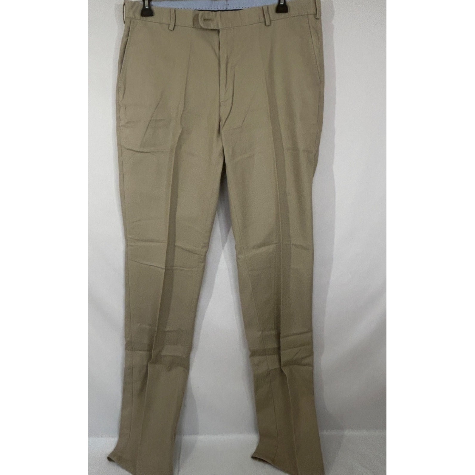 Peter Millar Pants Mens 38/35 Beige Chino Cotton Blend Classic Fit Pockets